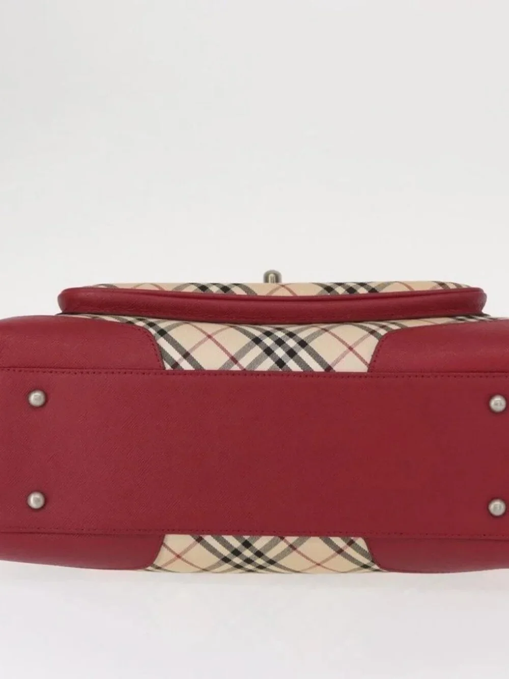 BURBERRY Nova Check Hand Bag Canvas Beige Auth - Picture 5 of 16